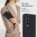 For Samsung Galaxy Z Fold4 5G Shockproof Phone Case PU Leather + PC Cross Texture Cover