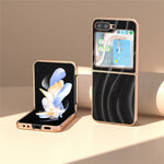 Milky Way Series Phone Case for Samsung Galaxy Z Flip5 5G, PU Leather + PC Electroplating Anti-Scratch Cover