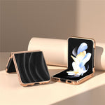 Milky Way Series Phone Case for Samsung Galaxy Z Flip5 5G, PU Leather + PC Electroplating Anti-Scratch Cover