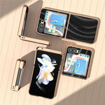 Milky Way Series Phone Case for Samsung Galaxy Z Flip5 5G, PU Leather + PC Electroplating Anti-Scratch Cover