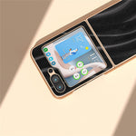 Milky Way Series Phone Case for Samsung Galaxy Z Flip5 5G, PU Leather + PC Electroplating Anti-Scratch Cover