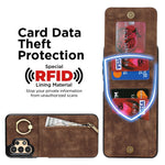 Samsung Galaxy A13 5G / A13 4G RFID-blokerende pung-etui med stativ i retro PU+TPU