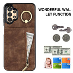 Samsung Galaxy A13 5G / A13 4G RFID-blokerende pung-etui med stativ i retro PU+TPU