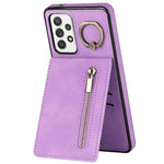 For Samsung Galaxy A32 5G / M32 5G RFID Blocking Wallet Phone Case Retro PU+TPU Kickstand Phone Cover