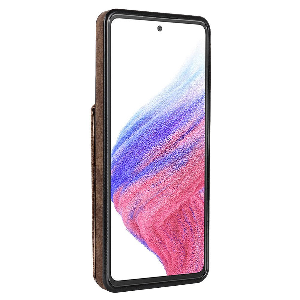 Samsung Galaxy A33 5G RFID-blockerande stativfodral Retro PU+TPU stötsäkert plånboksfodral