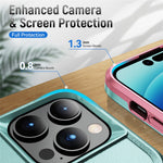 For iPhone 15 Pro PC+TPU Shockproof Phone Case Anti-drop Back Protector Cover