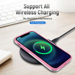 For iPhone 15 PC+TPU Shockproof Cover Anti-fall Phone Case with Ring Kickstand