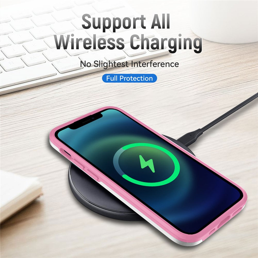 For iPhone 15 PC+TPU Shockproof Cover Anti-fall Phone Case with Ring Kickstand