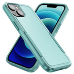 For iPhone 15 Plus Shockproof Phone Case Anti-fingerprint PC+TPU Back Cover