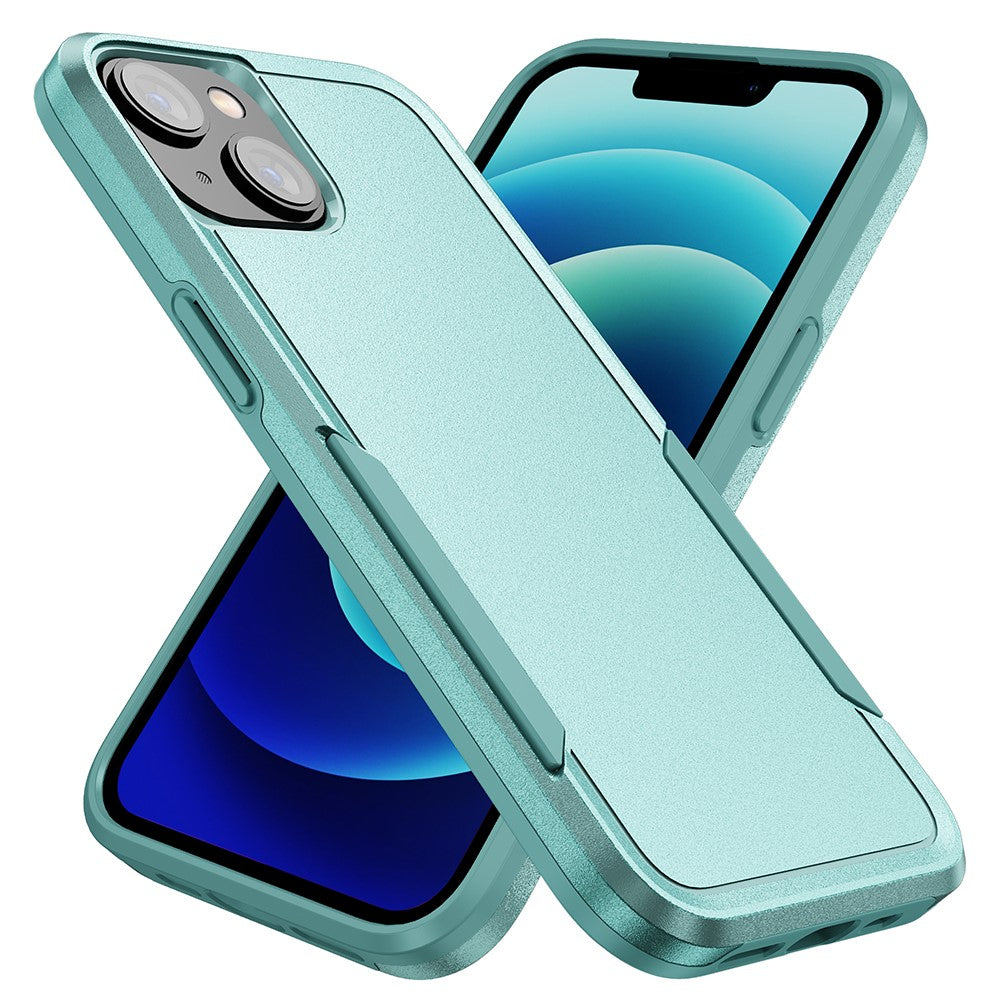 For iPhone 15 Plus Shockproof Phone Case Anti-fingerprint PC+TPU Back Cover