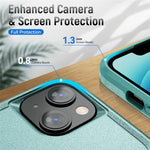 For iPhone 15 Plus Shockproof Phone Case Anti-fingerprint PC+TPU Back Cover