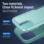 For iPhone 15 Plus Shockproof Phone Case Anti-fingerprint PC+TPU Back Cover
