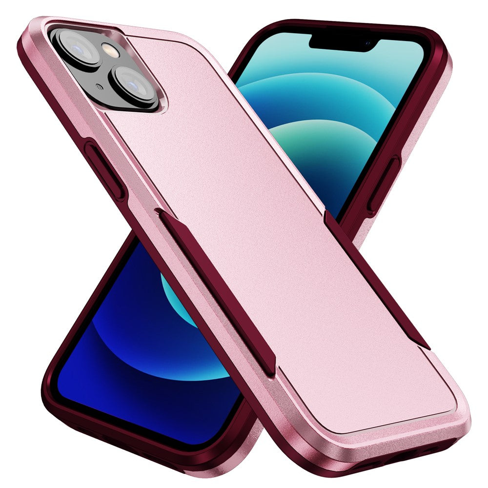 For iPhone 15 Plus Shockproof Phone Case Anti-fingerprint PC+TPU Back Cover