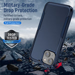 For iPhone 15 PC+TPU Drop-proof Phone Case Anti-scratch Protection Cover