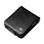 QIALINO ægte koskindslæder + PC-mobilcover til Samsung Galaxy Z Flip5 5G, kortholder, slim fit-etui
