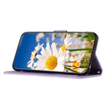 Flower Pattern Printing Leather Case for iPhone 15 , Card Holder Stand Phone Cover