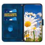Card Slots Stand Phone Cover for iPhone 15 Plus, Flower Pattern Printing PU Leather Phone Case