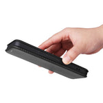 PU Leather Card Holder Phone Case for iPhone 15 Pro , Carbon Fiber Texture Stand Cover