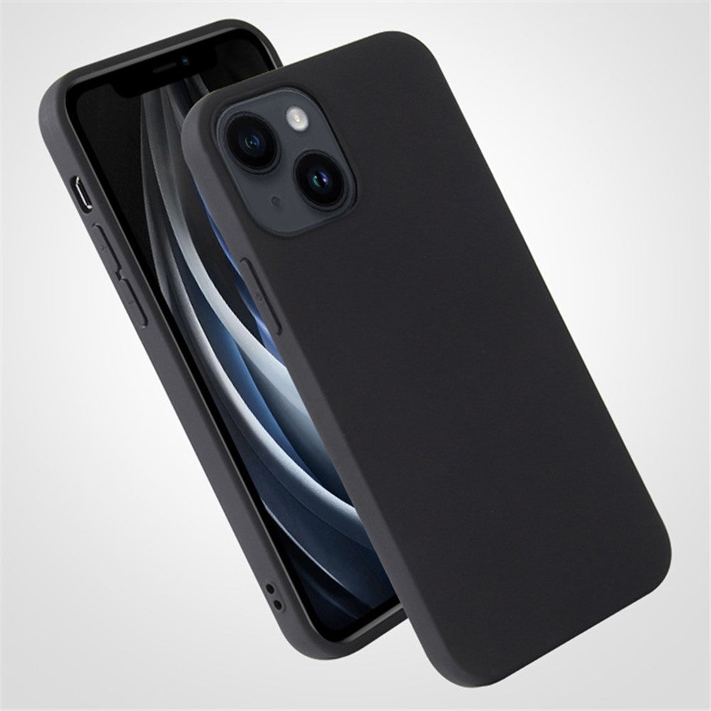 For iPhone 15 Plus Soft TPU Phone Case Matte Finish Coating Anti-Scratch Back Cover