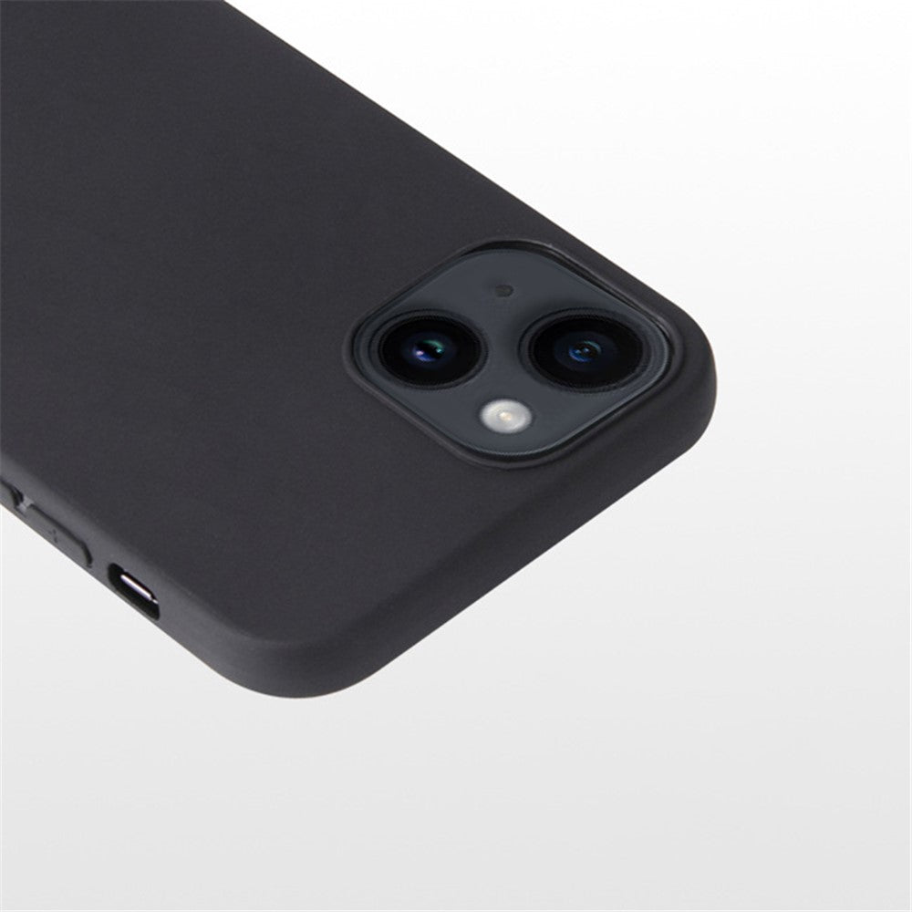 For iPhone 15 Plus Soft TPU Phone Case Matte Finish Coating Anti-Scratch Back Cover