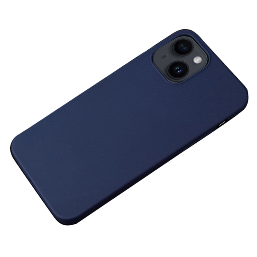 For iPhone 15 Plus Soft TPU Phone Case Matte Finish Coating Anti-Scratch Back Cover
