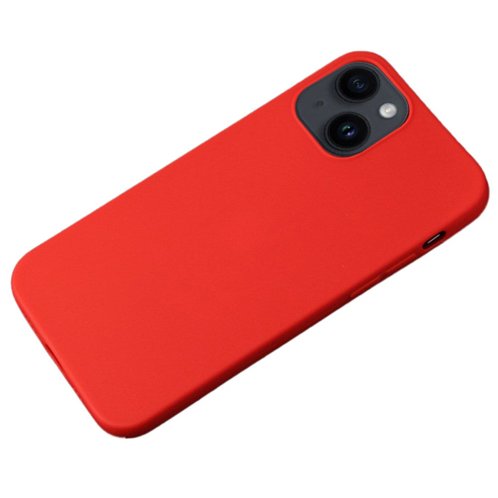 For iPhone 15 Plus Soft TPU Phone Case Matte Finish Coating Anti-Scratch Back Cover