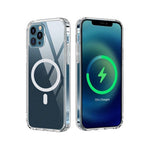 For iPhone 15 Pro Compatible with MagSafe Transparent TPU Phone Cover Scratch Resistant Back Case