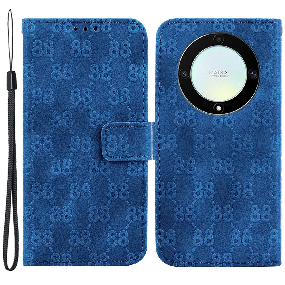 For Honor X40 5G / X9a 5G / Magic5 Lite 5G Double 8-Shape Imprinted Leather Case Anti-drop Stand Wallet Phone Cover