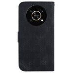 Til Honor X9 4G / X9 5G Dobbelt 8-formet præget læderetui med anti-fald, pung og standfunktion til telefonen