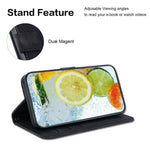 Leather Stand Cover for Huawei nova Y61 4G Double 8-Shape Imprint Phone Case with Wallet