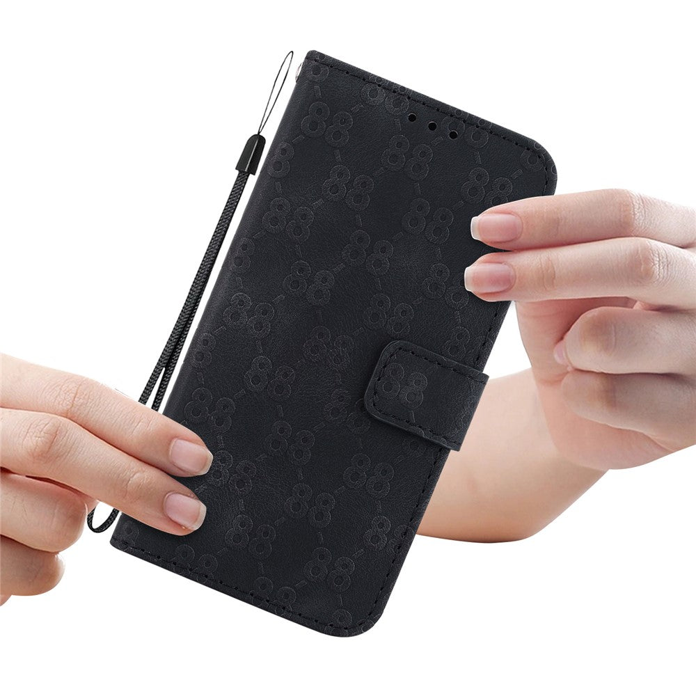 Leather Stand Cover for Huawei nova Y61 4G Double 8-Shape Imprint Phone Case with Wallet