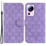 For Xiaomi 13 Lite / Civi 2 5G Double 8-Shape Imprint Leather Anti-scratch Shell Wallet Stand Phone Cover