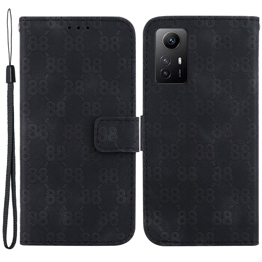 For Xiaomi Redmi Note 12S 4G Double 8-Shape Imprint Full Protection Phone Case Leather Wallet Stand Cover