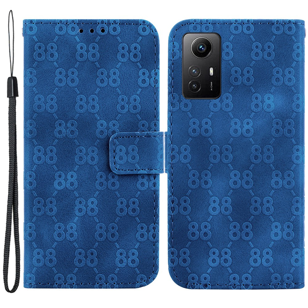 For Xiaomi Redmi Note 12S 4G Double 8-Shape Imprint Full Protection Phone Case Leather Wallet Stand Cover