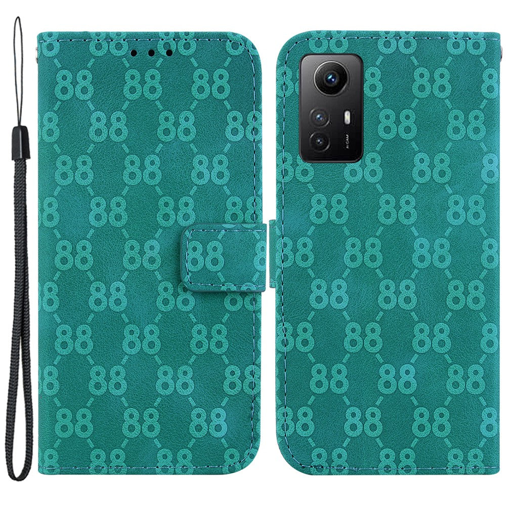 For Xiaomi Redmi Note 12S 4G Double 8-Shape Imprint Full Protection Phone Case Leather Wallet Stand Cover