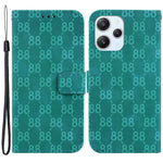 For Xiaomi Redmi 12 4G Foldable Stand Phone Cover Double 8-Shape Imprinted Leather Wallet Case