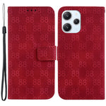 For Xiaomi Redmi 12 4G Foldable Stand Phone Cover Double 8-Shape Imprinted Leather Wallet Case