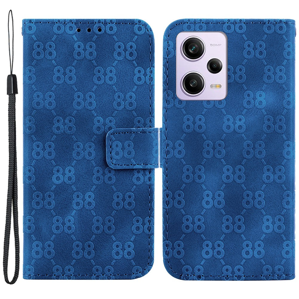 For Xiaomi Poco X5 Pro 5G / Redmi Note 12 Pro Speed 5G / Note 12 Pro 5G Double 8-Shape Imprint Wallet Cover Leather Stand Phone Case