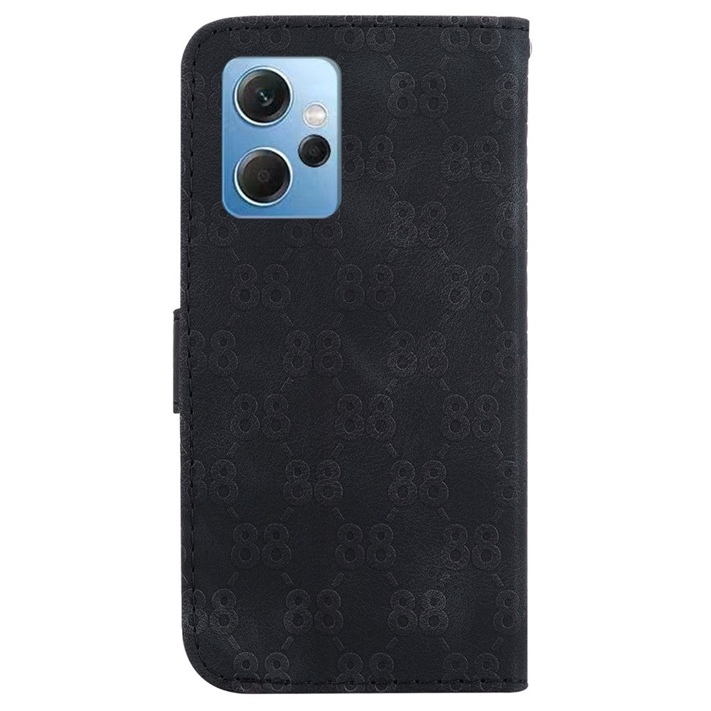 For Xiaomi Redmi Note 12 4G Shockproof Case Double 8-Shape Imprinted PU Leather Wallet Phone Cover
