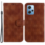 For Xiaomi Redmi Note 12 4G Shockproof Case Double 8-Shape Imprinted PU Leather Wallet Phone Cover