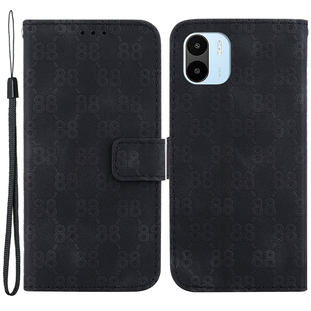 For Xiaomi Redmi A1 4G / A2 4G Anti-Drop Wallet Phone Case Double 8-Shape Imprinted PU Leather Flip Cover
