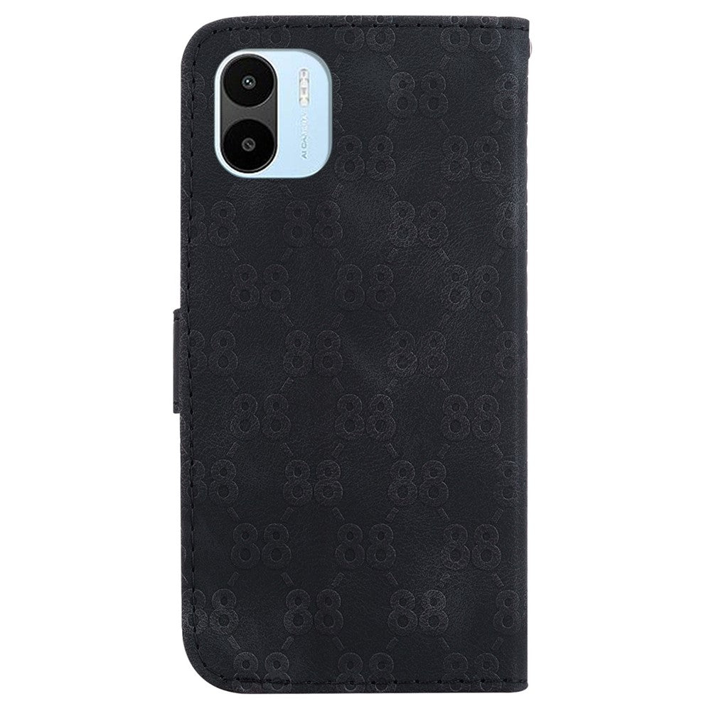 For Xiaomi Redmi A1 4G / A2 4G Anti-Drop Wallet Phone Case Double 8-Shape Imprinted PU Leather Flip Cover