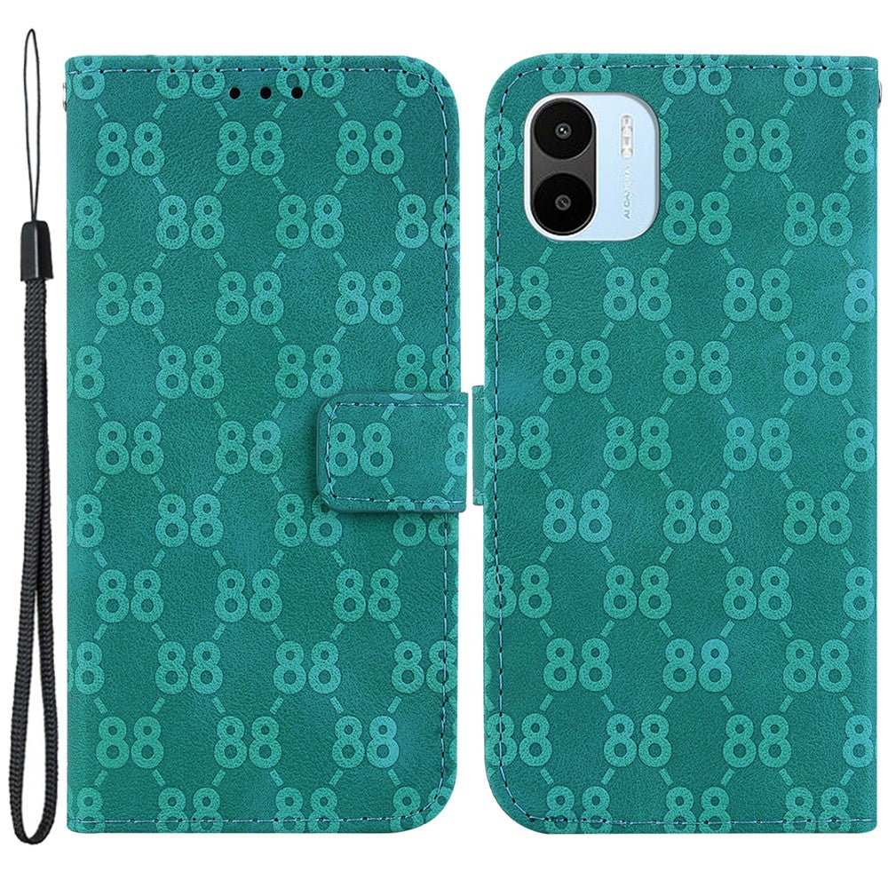 For Xiaomi Redmi A1 4G / A2 4G Anti-Drop Wallet Phone Case Double 8-Shape Imprinted PU Leather Flip Cover