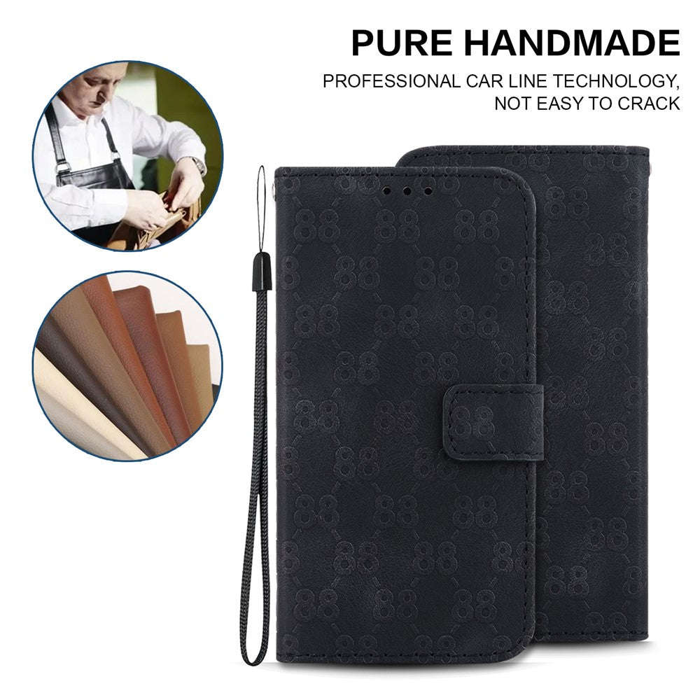 Anti-Scratch Phone Case for Xiaomi Redmi Note 12 Pro+ 5G Double 8-Shape Imprinted PU Leather Wallet Phone Cover