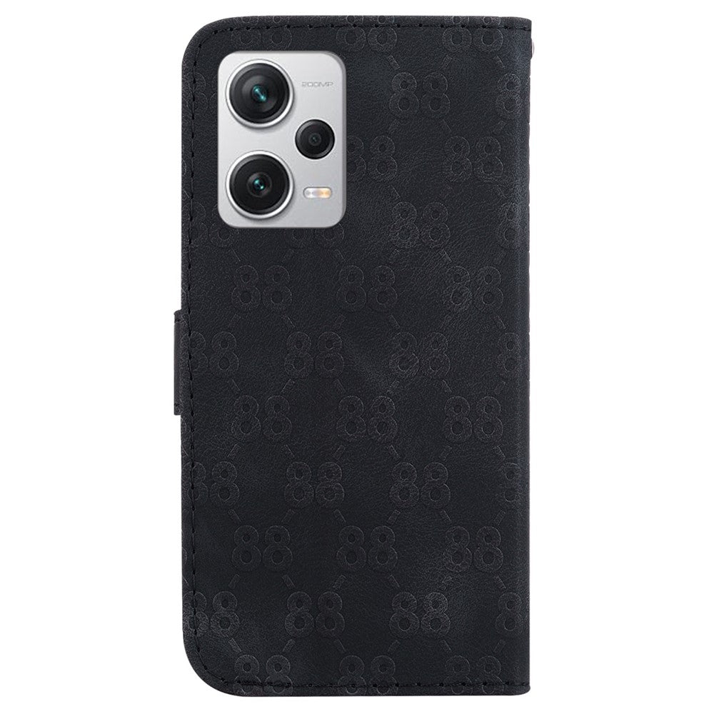 Anti-Scratch Phone Case for Xiaomi Redmi Note 12 Pro+ 5G Double 8-Shape Imprinted PU Leather Wallet Phone Cover