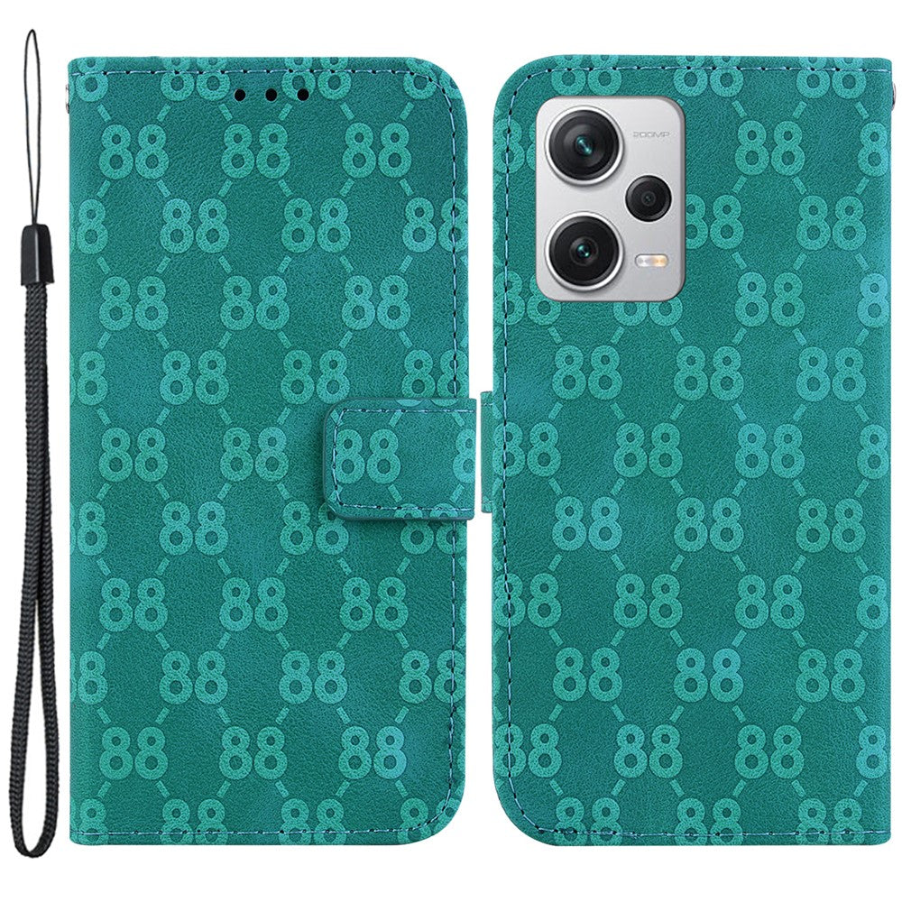 Anti-Scratch Phone Case for Xiaomi Redmi Note 12 Pro+ 5G Double 8-Shape Imprinted PU Leather Wallet Phone Cover