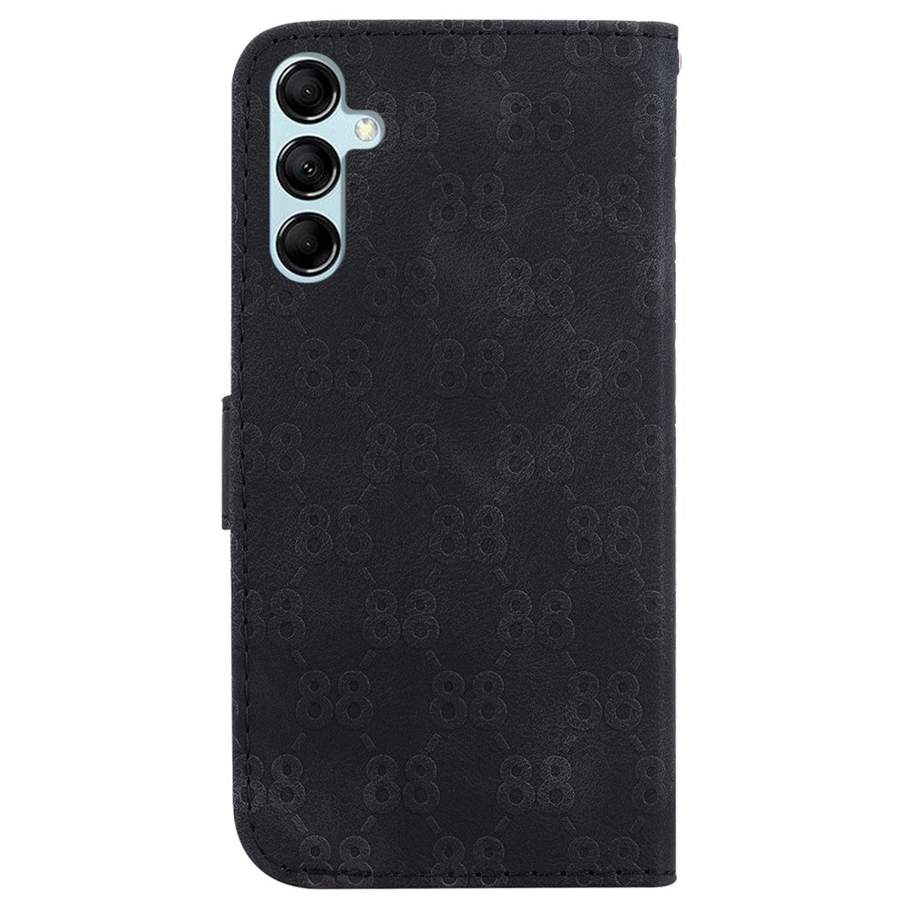 Pungtelefoncover til Samsung Galaxy M54 5G / F54 5G Anti-Drop Dobbelt 8-formet Præget PU-læder Flip Cover