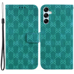 Pungtelefoncover til Samsung Galaxy M54 5G / F54 5G Anti-Drop Dobbelt 8-formet Præget PU-læder Flip Cover
