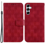 Pungtelefoncover til Samsung Galaxy M54 5G / F54 5G Anti-Drop Dobbelt 8-formet Præget PU-læder Flip Cover