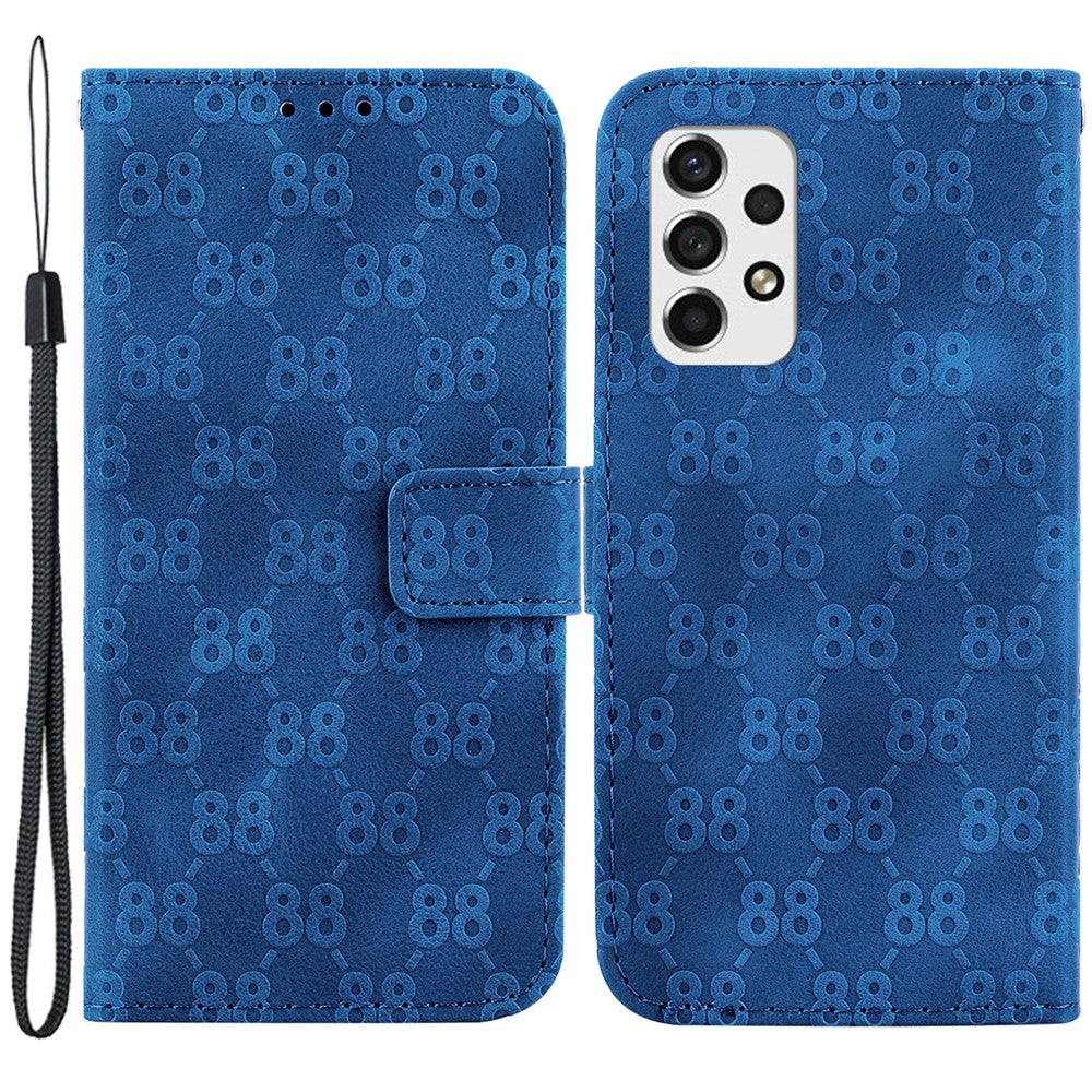Shockproof Case for Samsung Galaxy A33 5G Anti-Drop Wallet Phone Case Double 8-Shape Imprinted PU Leather Flip Cover
